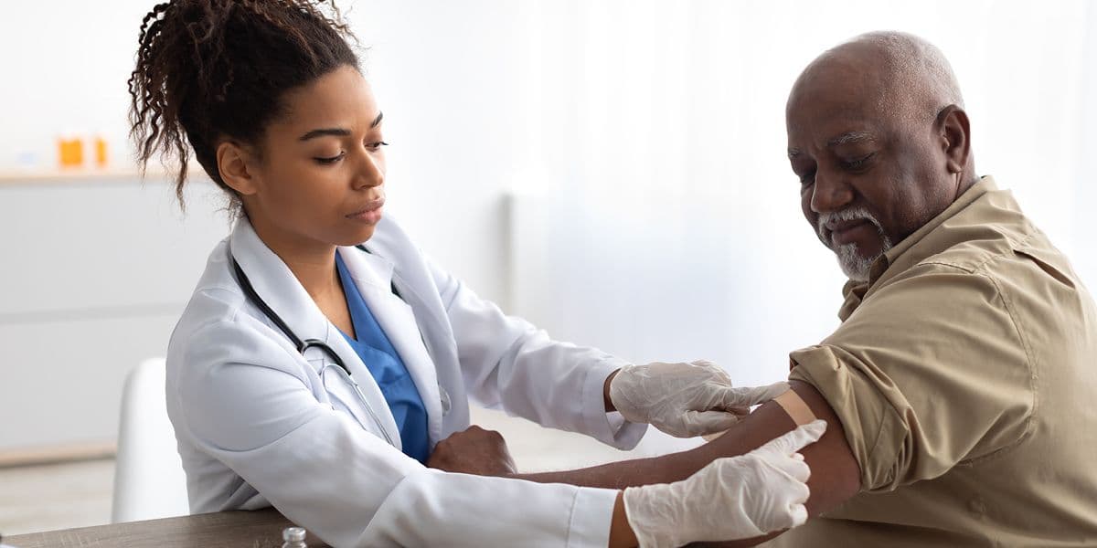 Geriatrician and patient