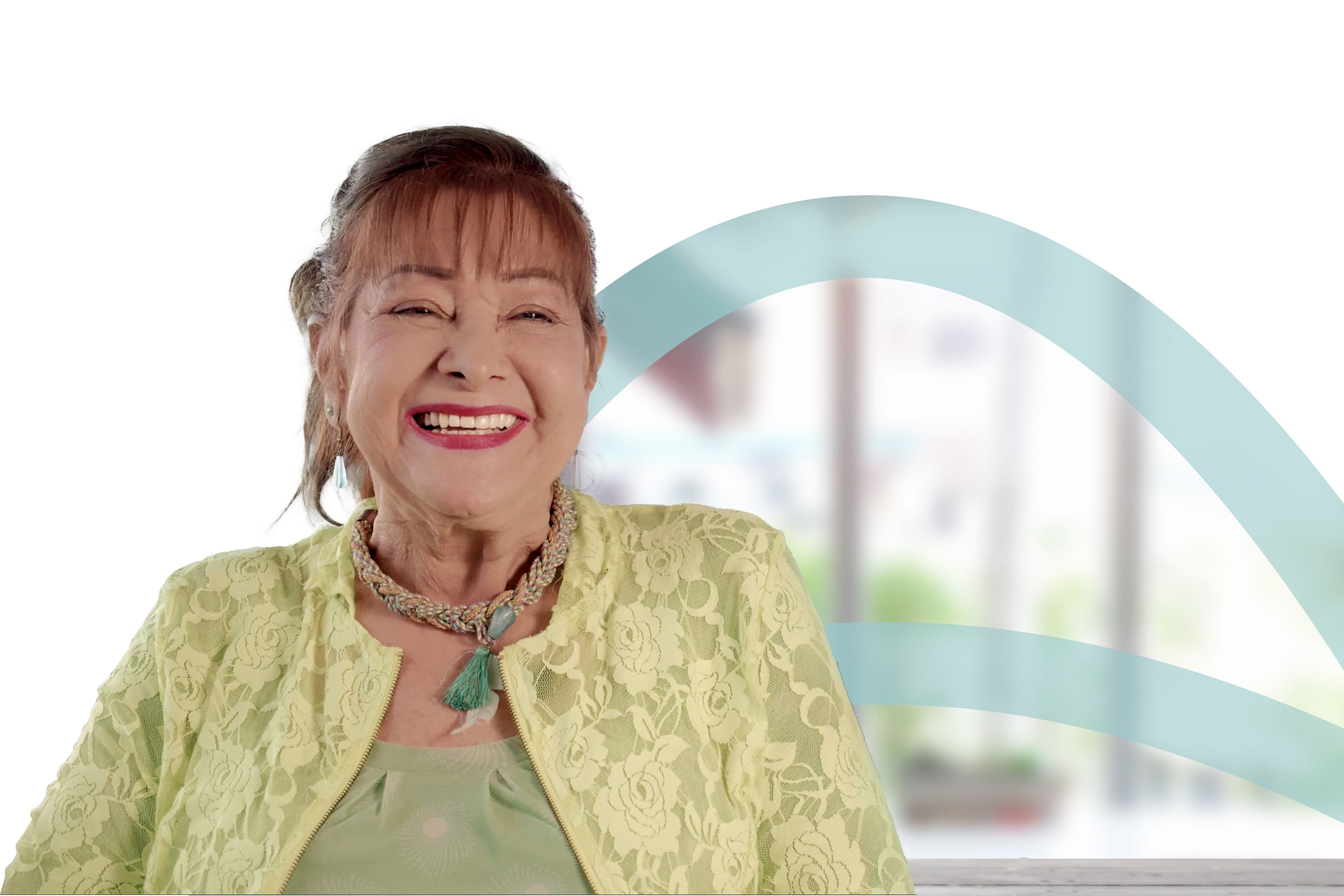 A smiling Conviva patient